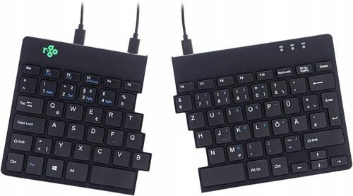 Klávesnice Drátové připojení Nástroje R-GO R-Go Split Break QWERTY