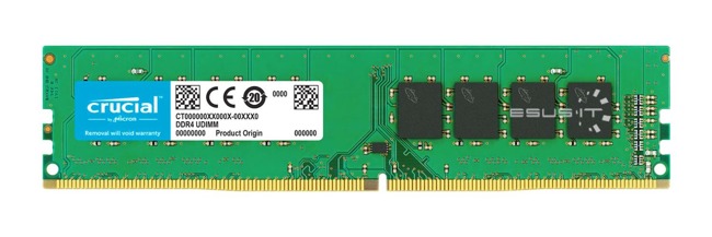 Paměť RAM 1x 16GB Crucial NON-ECC UNBUFFERED DDR4 2400MHz PC4-19200 UDIMM | CT16G4DFD824A