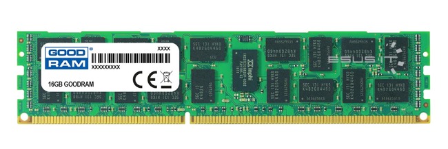 Paměť RAM 1x 16GB GoodRAM ECC REGISTERED DDR3 2Rx4 1600MHz PC3-12800 RDIMM | W-MEM1600R3D416G