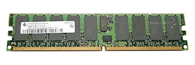 Paměť RAM 1x 1GB QIMONDA ECC REGISTERED DDR2 667MHz PC2-5300 RDIMM | HYS72T128900HP-3S-B