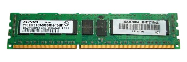 Paměť RAM 1x 2GB ELPIDA ECC REGISTERED DDR3 1333MHz PC3-10600 RDIMM | EBJ21RE8BAFA-DJ-E