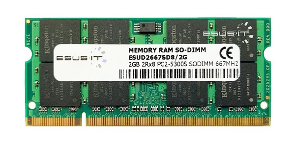 Paměť RAM 1x 2GB ESUS IT SO-DIMM DDR2 667MHz PC2-5300 | ESUD2667SD8/2G