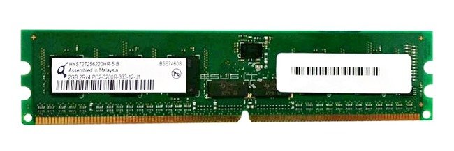 Paměť RAM 1x 2GB QIMONDA ECC REGISTERED DDR2 400MHz PC2-3200 RDIMM | HYS72T256220HR-5-A