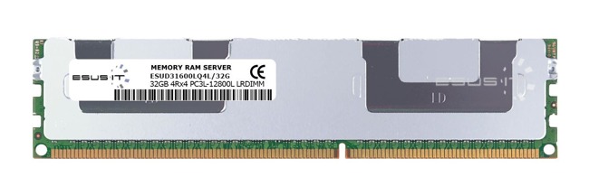 Paměť RAM 1x 32GB ESUS IT LOAD REDUCED DDR3 4Rx4 1600MHz PC3-12800 LRDIMM | ESUD31600LQ4L/32G