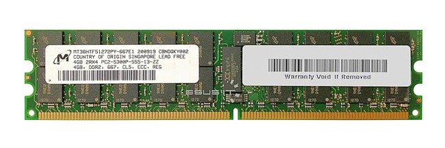 Paměť RAM 1x 4GB Micron ECC REGISTERED DDR2 667MHz PC2-5300 RDIMM | MT36HTF51272PY-667E1