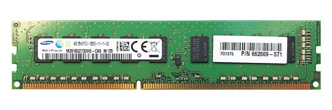 Paměť RAM 1x 4GB Samsung ECC UNBUFFERED DDR3 2Rx8 1600MHz PC3-12800 UDIMM | M391B5273DH0-CK0