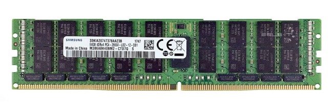 Paměť RAM 1x 64GB Samsung LOAD REDUCED DDR4 4Rx4 2666MHz PC4-21300 LRDIMM | M386A8K40CM2-CTD