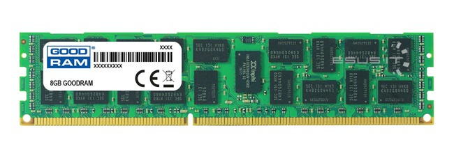 Paměť RAM 1x 8GB GoodRAM ECC REGISTERED DDR3 2Rx4 1600MHz PC3-12800 RDIMM | W-MEM1600R3D48G