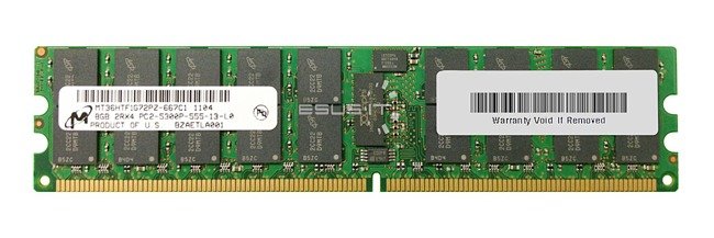 Paměť RAM 1x 8GB Micron ECC REGISTERED DDR2 667MHz PC2-5300 RDIMM | MT36HTF1G72PY-667A1