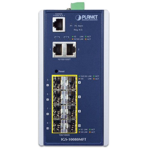 Přepínač Planet IGS-10080MFT 2x 1Gb 6x SFP