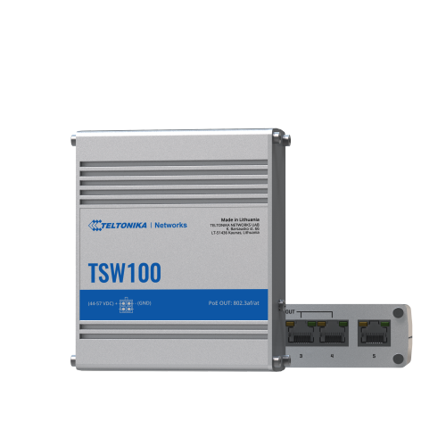 Přepínač Teltonika TSW100 5x 1Gb 120 W PoE+