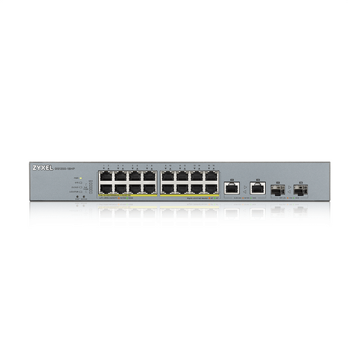 Přepínač Zyxel GS1350-18HP-EU0101F 16x 1Gb 2x RJ-45/SFP 250 W PoE+