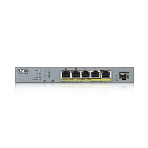 Přepínač Zyxel GS1350-6HP-EU0101F 5x 1Gb 1x SFP 60W PoE+ / PoE++