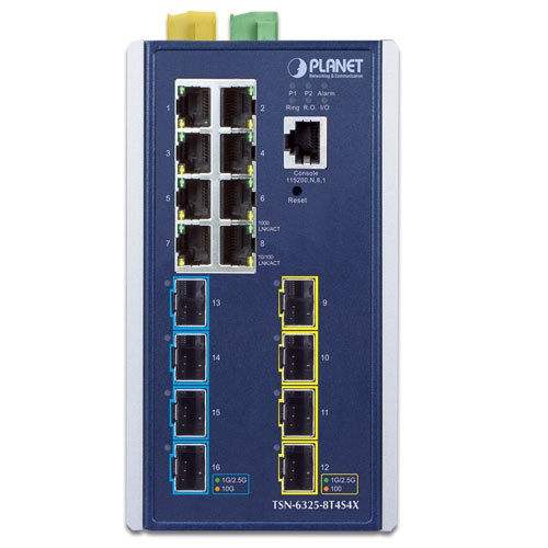 Síťový přepínač Planet TSN-6325-8T4S4X 8x 1Gb 4x SFP | 4x SFP+