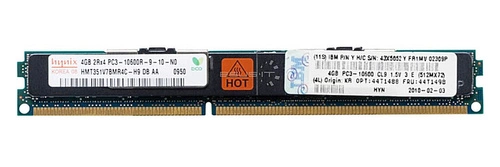 Paměť RAM 1x 4GB Hynix ECC REGISTERED DDR3 1333MHz PC3-10600 RDIMM | HMT351V7BMR4C-H9