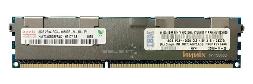 Paměť RAM 1x 8GB Hynix ECC REGISTERED DDR3 1333MHz PC3-10600 RDIMM | 47J8157Y