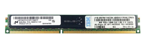 Paměť RAM 1x 8GB Micron ECC REGISTERED DDR3 1333MHz PC3-10600 RDIMM | FRU: 46C0580