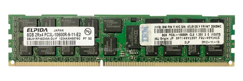 Paměť RAM 1x 8GB ELPIDA ECC REGISTERED DDR3 1333MHz PC3-10600 RDIMM | 47J8136